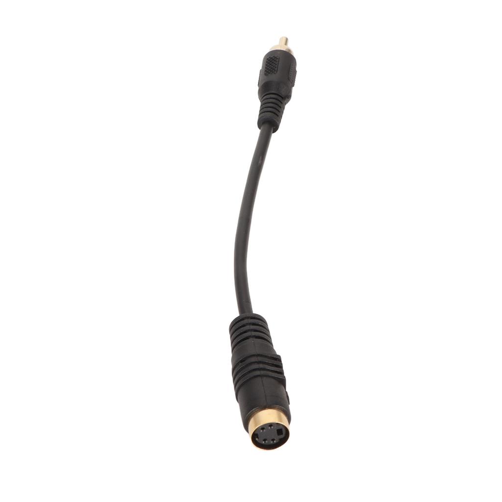 Mini DIN 4 Pin To RCA Cable Female To Male Plug and Play S Video To RCA Adapter Cord for DVD CD Player PC HDTV