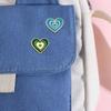 Cartoon Love Series Badge Brooch Creative Rainbow Gradual Change Peach Heart Shape Cute Children Badge Accessories