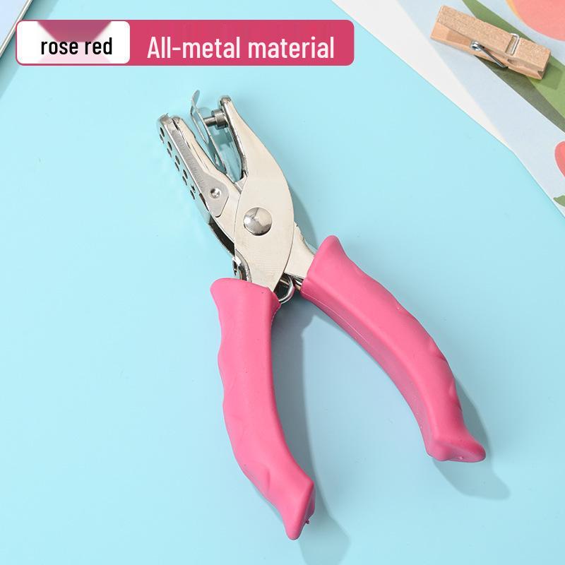 Rubber Grip Handheld Round Hole Punch Pliers