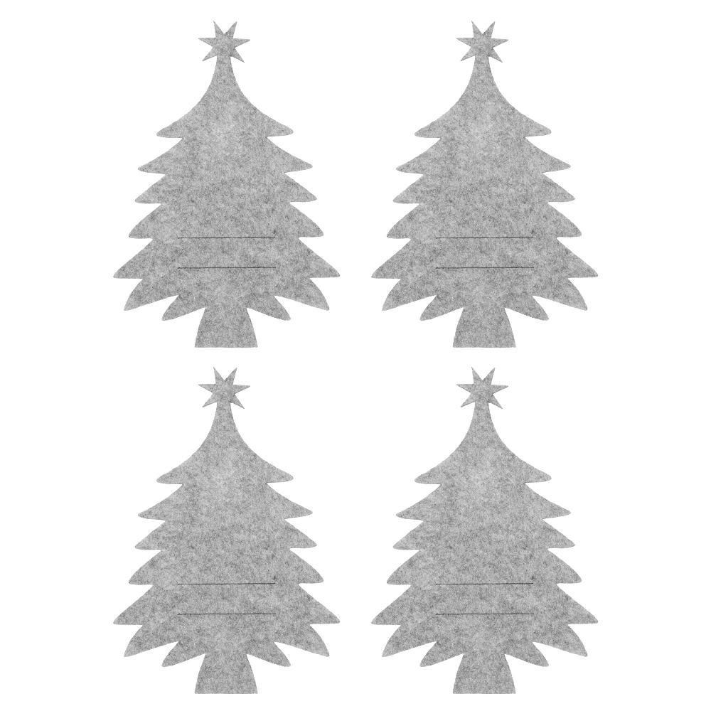 4PCS Christmas Cutlery Holder Bags Snowflake Xmas Tree Knife And Fork Pocket Cutlery Bag Xmas New Year Dinner Table Decorations