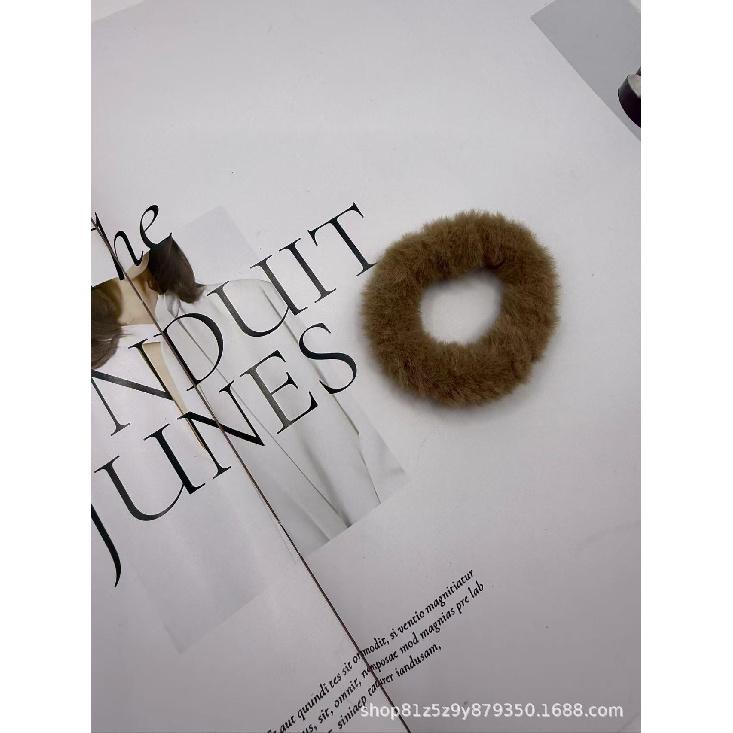 Plush Hair Scrunchies for Women & Kids, Soft Furry Hair Ties, High Ponytail Holder, Autumn Winter Fashion