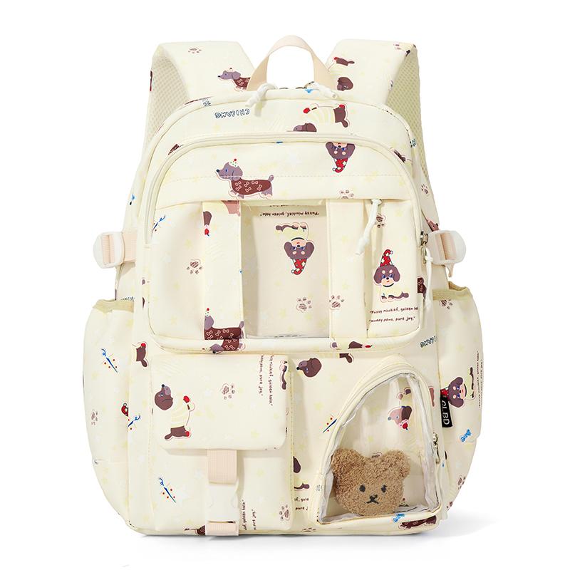 Printed Junior High School Student Backpack Waterproof Large Capacity Schoolbag Women's Backpack
