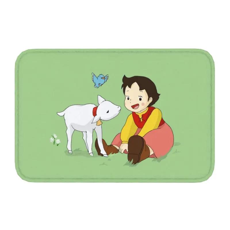 Custom Heidi Peter And Grandpa Doormat Anti-Slip Entrance Bathroom Kitchen Floor Door Mats Garage Rug Carpet Footpad