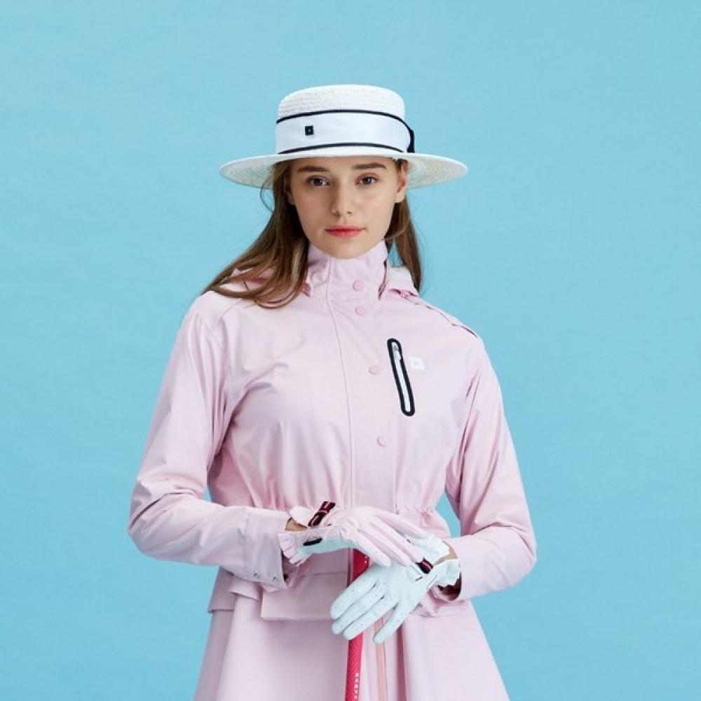 ONOFF Women S Long Raincoat 3 Layer Of1803la Pink