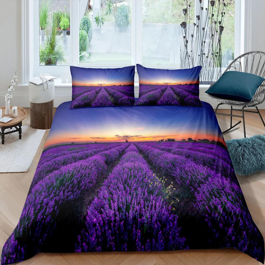 Copripiumino King Size 240x220 Viola Copripiumino Set Biancheria da Letto Copripiumino Invernale Federa Tessile per la Casa Biancheria da Letto Albero della Vita
