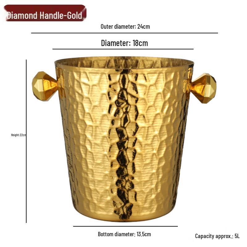 ZISIZ Gold Deer Ear Champagne & Wine Ice Bucket