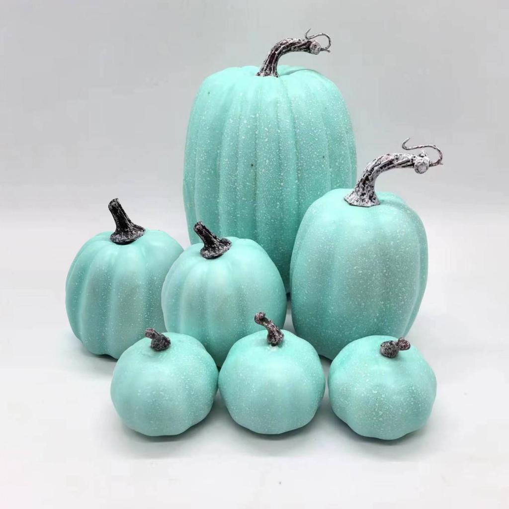 White and Yellow Pumpkin Model for Halloween and Christmas Decoration Wreaths