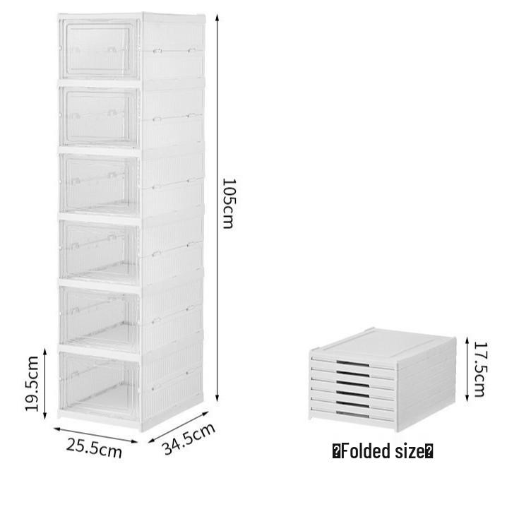 Transparent Multi-Layer Shoe Storage Box with Dustproof Side-Opening Drawer