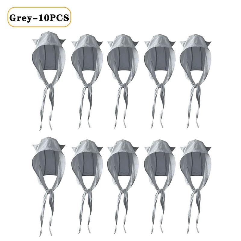 1-10PCS Summer Quick Dry UV Protection Sun Visor Hat for Women with Devil Horns Strap Cat Ear Slimming Outdoor Hiking Beach Cap