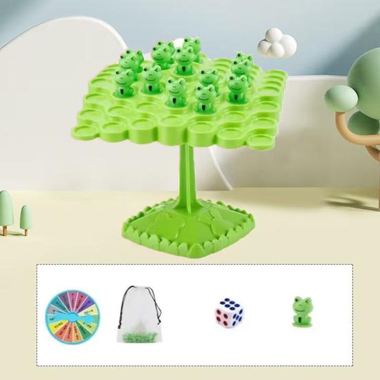 Kids Astronaut Balance Tree Toy Logic Thinking Focus Training Two-Player Frog Balance Game Toddlers Boys Girls Educational Interactive Strategic Board