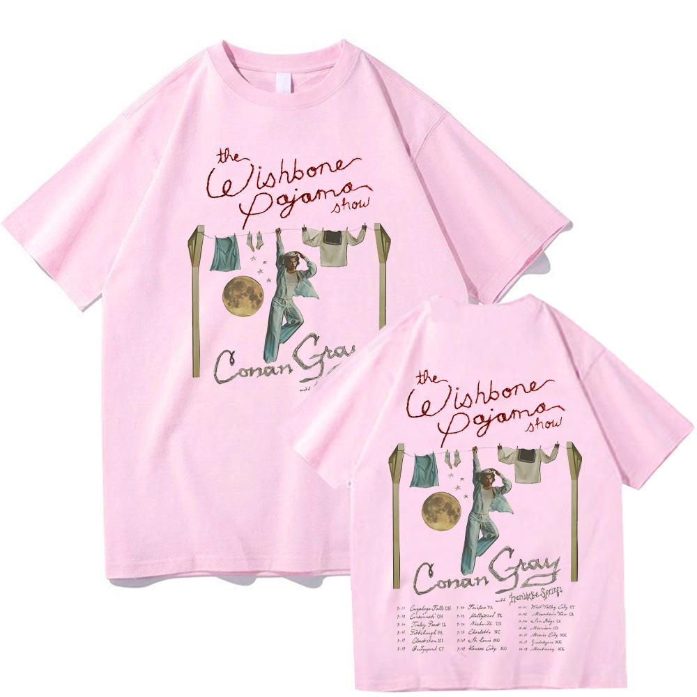 Conan Gray Tour 2025 T-shirts The Wishbone Pajama Show Graphic Print Tee Trends Harajuku Aesthetic Cotton Tshirts Unisex Y2K Top