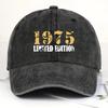A Vintage 1975 Limited Edition Trendywaterwashedbaseballcapforcasualsunprotectionastheperfect Gift Foreldersontheir50th Birthday