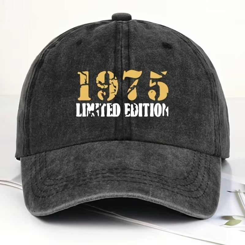 

A vintage 1975 limited edition trendywaterwashedbaseballcapforcasualsunprotectionastheperfect gift foreldersontheir50th birthday Adjustable
