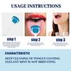 50g/Set Tongue Cleaner Simple Operation Ergonomics Handle Portable Tongue Cleansing Gel Brush for Unisex