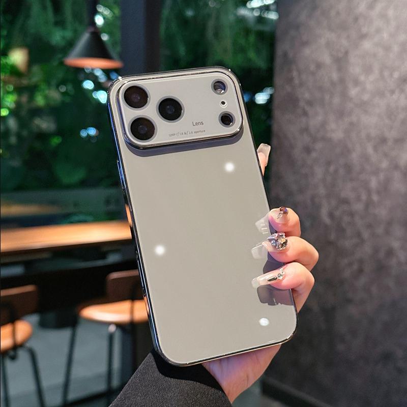 Electroplated Glass Candy Color Case For Iphone 17 Pro Max Camera Lens Protection Shockproof Back Cover For Iphone Air