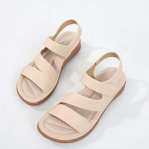 Middle-aged and Elderly Women's Sandals Are Light and Comfortable, Soft-soled Non-slip Shoes, Flat-soled Large-size Outer Wear