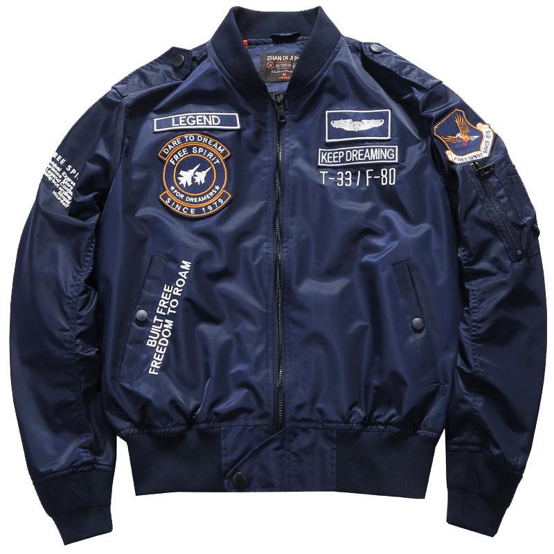 Giacca invernale da uomo calda e spessa Hip Hop Moto militare Ma-1 Aviator Pilot Parka in cotone Bomber da baseball maschile