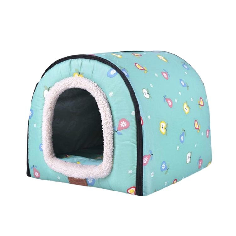 Pet Bed House Semi-closed Cave Tent for Small Animals Thicken Cushion Pad