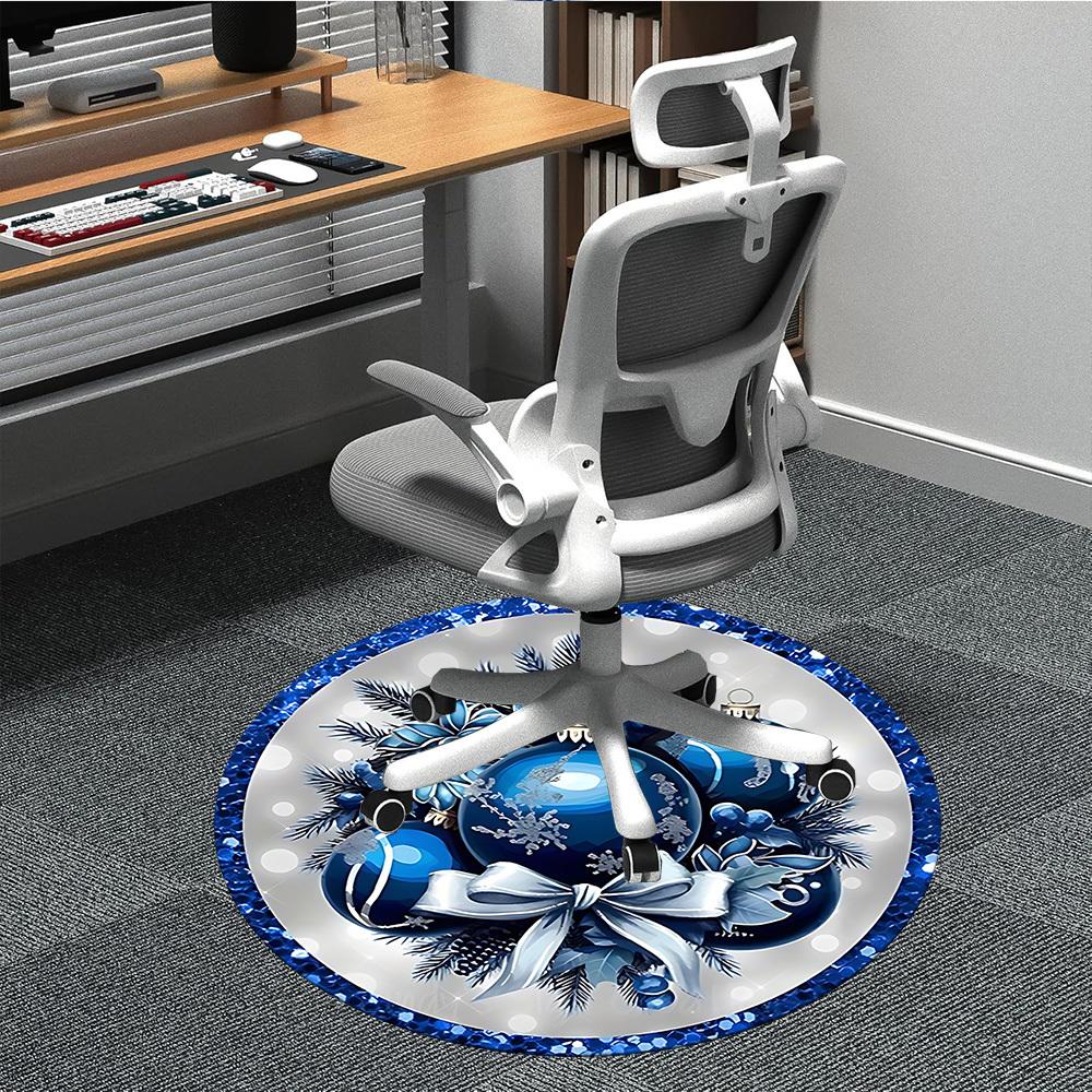 

1pc Christmas Ornament Chair Carpet for Office, Soft Comfortable Mat For Office, Living Room, Bedroom, Machine Washable Carpet yy251112112 80cm by 80cm
