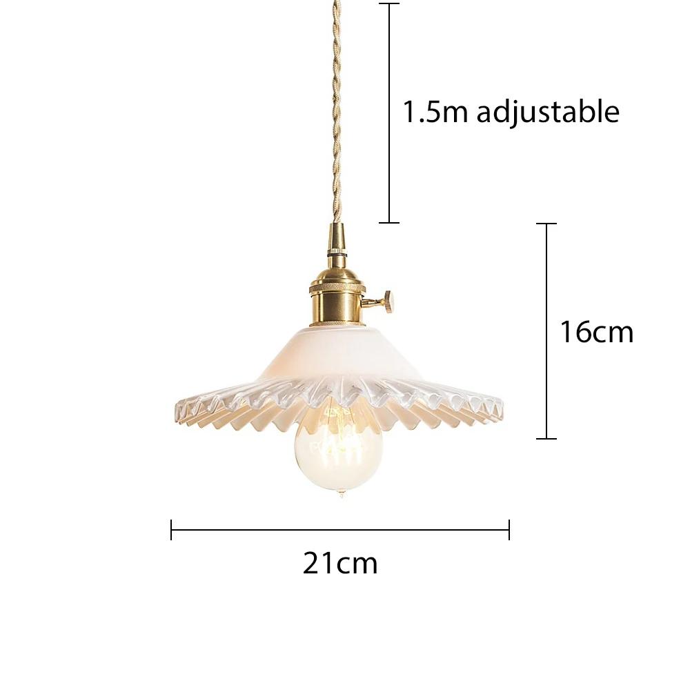 Glas Pendelleuchte Nordische Pendellampe Kupfer Pendelleuchte Messing Kreativ minimalistisch E27 Edison Lampenschirm Für Restaurant