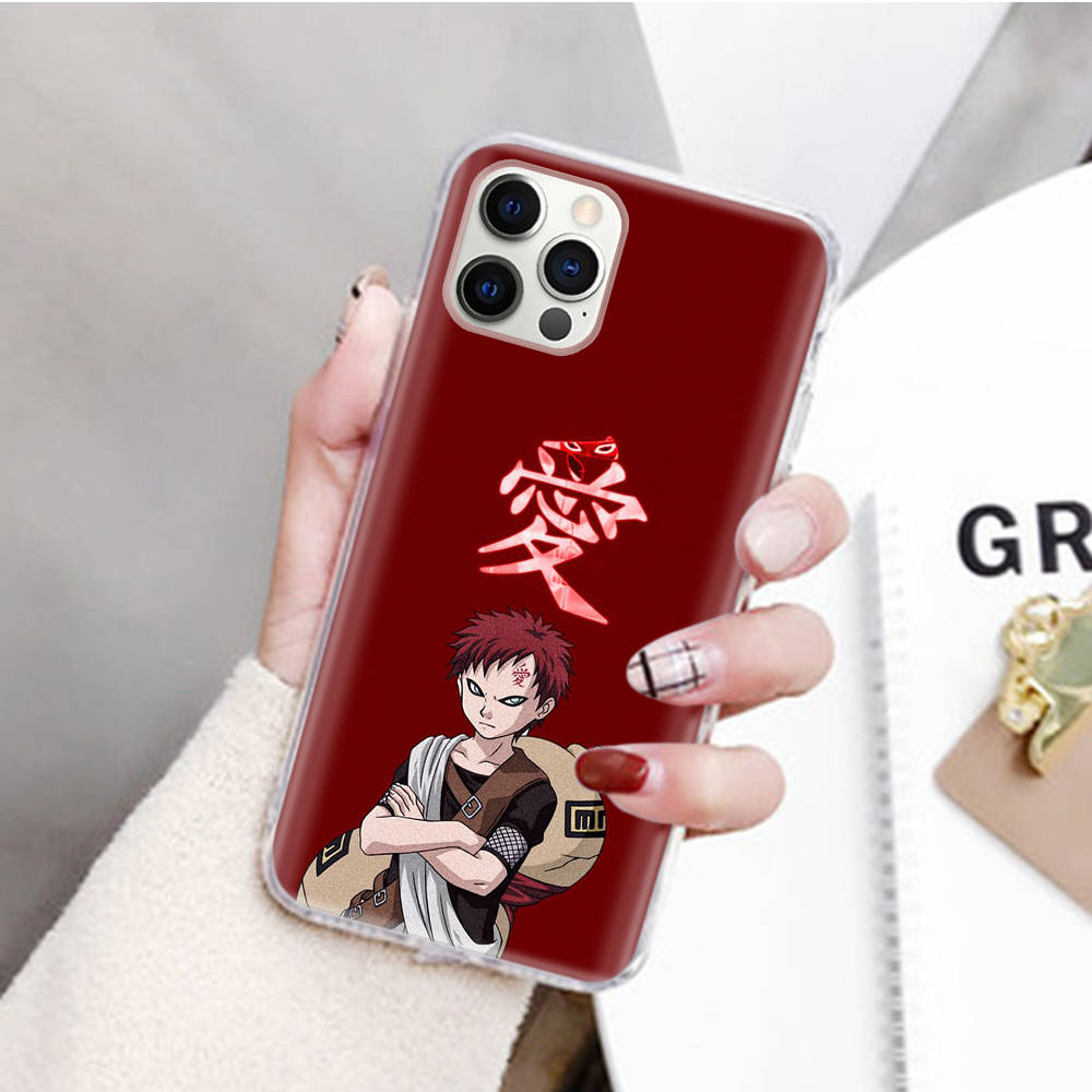 JW81 Naruto Gaara Transparent Case for Samsung A04 A14 A23 M33 M53 Realme 10 9 C35 C55 VIVO Y02 X80 Infinix Hot 30 Note 11 Tecno Spark 8P Pro