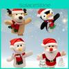 Festliche Weihnachtsmann Bauchrednerpuppe Spielzeug Mundbewegliche Plüschpuppe für Kinder Weihnachtsgeschenk