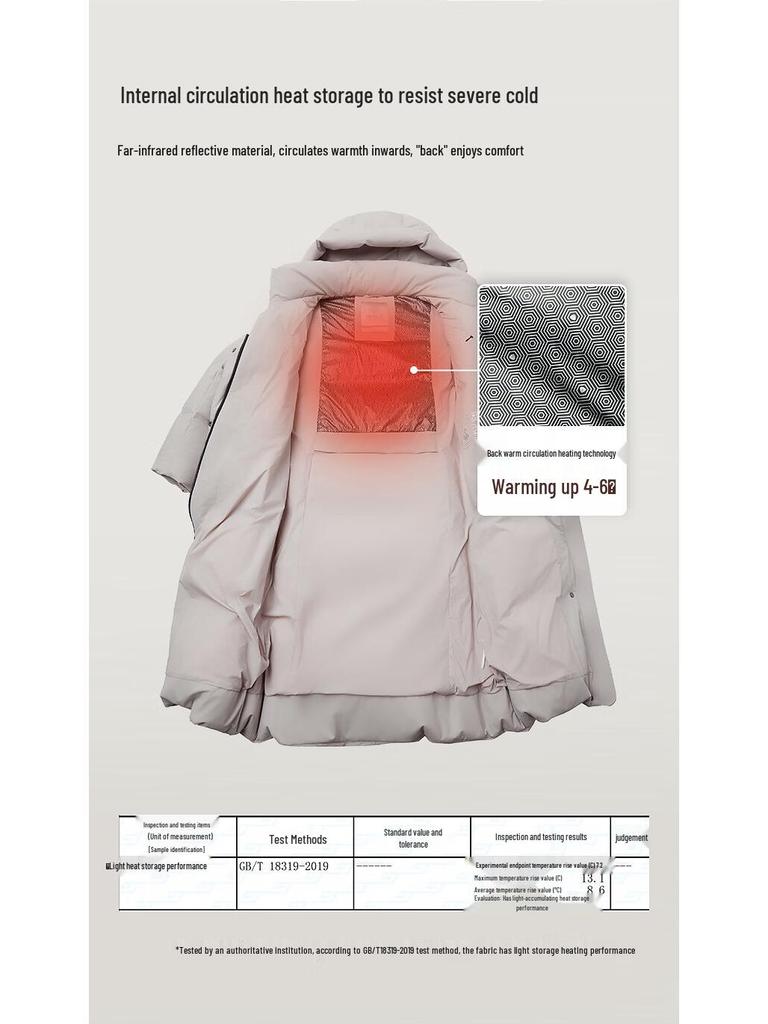 Tanboer Women's Mid-length Hooded Winter Goose Down Jacket 520796A