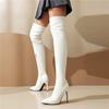 Women's High Heel Boots Autumn and Winter New Pointy Thin Heels Sexy Over the Knee Boots Large Size Women's Shoes