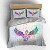 Musical Wings Bedding Set Bedding Duvet Cover Set Duvet Cover Pillowcases (1 * Duvet Cover 2 * Pillowcases, Without Duvet Insert)