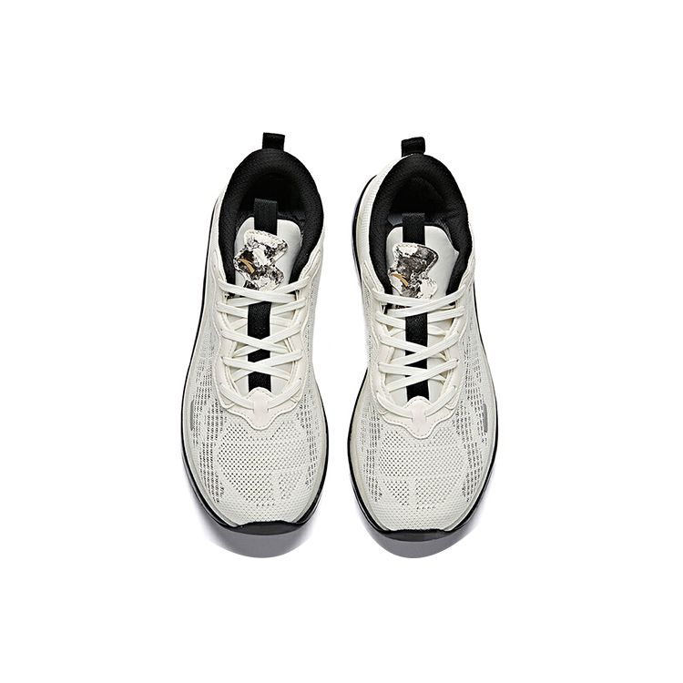 Anta Comfortable Casual Shock Absorbing Non-Slip Wear-Resistant Breathable Low-Top Running Shoes Men sneaker White Black 112045501-5