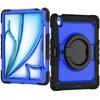 For iPad Air 13 M2 M3 2025, Military Grade Shockproof Protective Silicone Cover 360 Folding Handle Grip + Handle Shoulder Strap