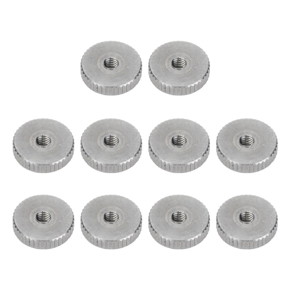 10pcs Durable Hand Tightening Nuts Flat Head Metric Thread Nut Knurled Thumb Nuts For 3D Printer