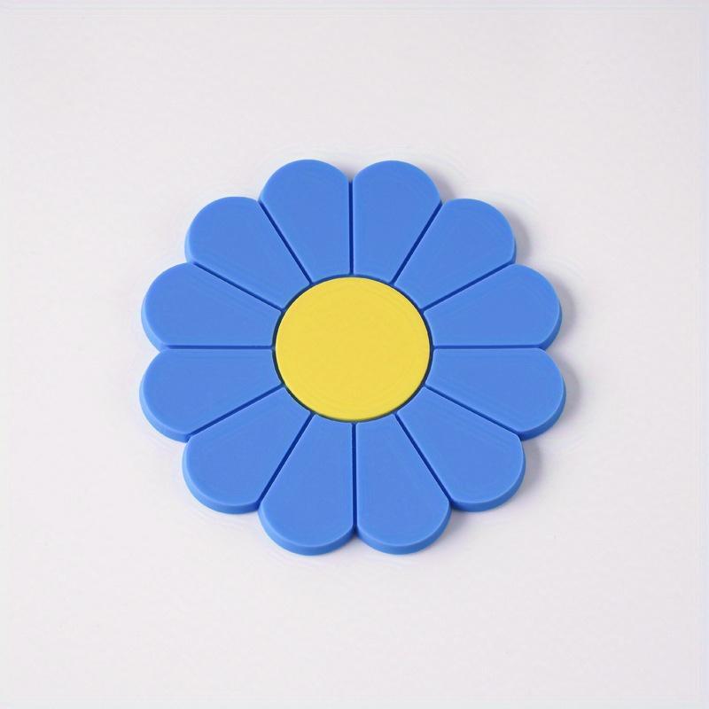 2pcs Car Anti-Skid Coaster Flower Car Coaster Anti-Skid High-Temperature Resistant Multi-color Optional Colorful Protective Pad