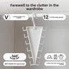 V-Shape Multi Hook Closet Hanger Organizer Rotatable 12 Hooks Double Sided Hanger Space Saving Multifunctional Wardrobe Hat Rack