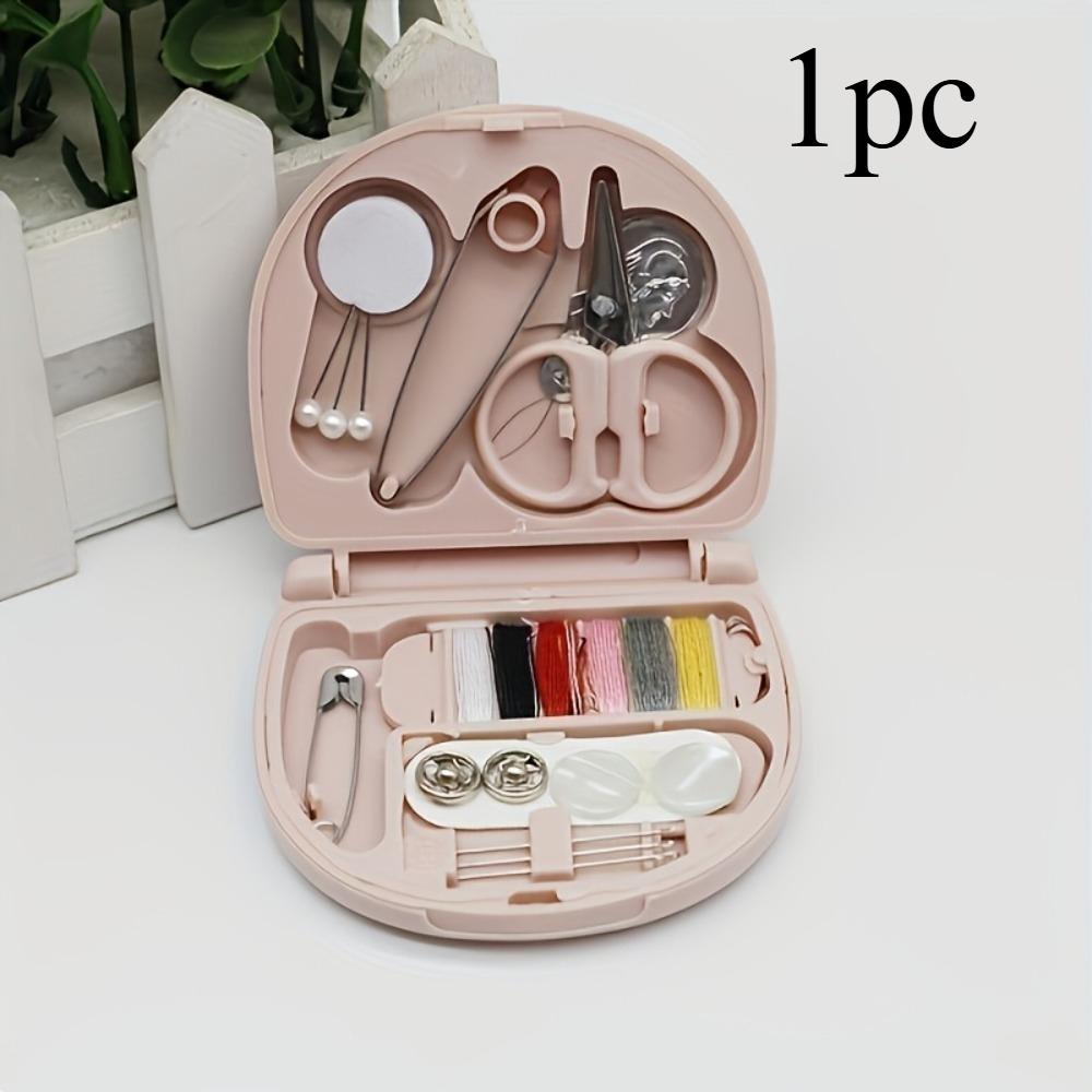 

1 шт. Портативная дорожная швейная сумка, включая мини-ножницы и нитки - Прочный набор для быстрого ремонта швейного набора