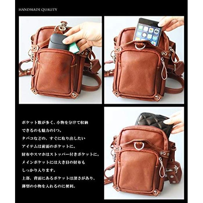 [Brand Name] Leather Waist Bag Men's Genuine Leather Rider's Bag Biker Leg Bag Leg Belt Calfskin Dark Brown 29cm X 18cm X 9cm