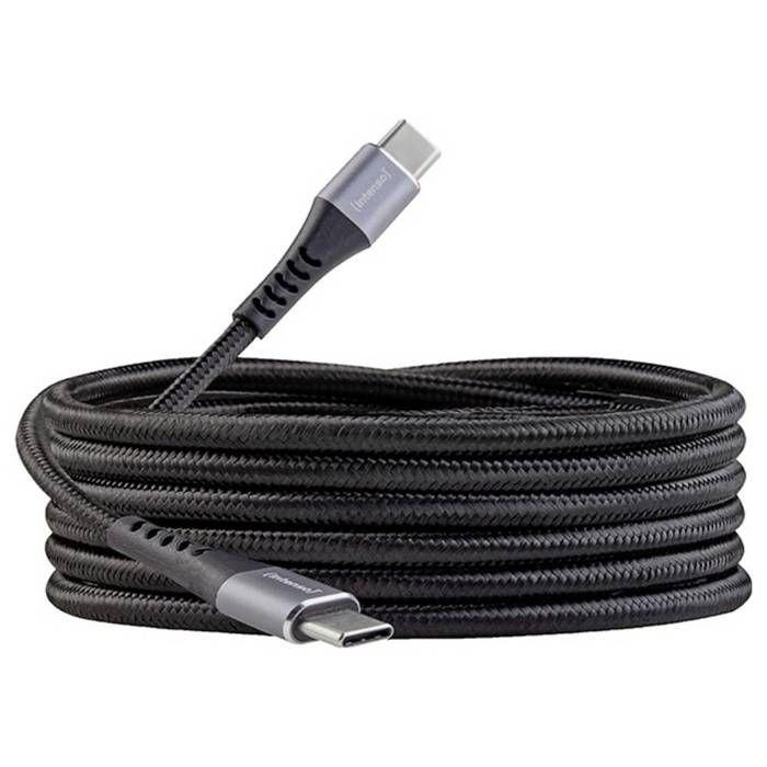 Intenso Kabel USB-C USB-C® hann, USB-C® hann 1,5 m svart veldig fleksibel 7901000