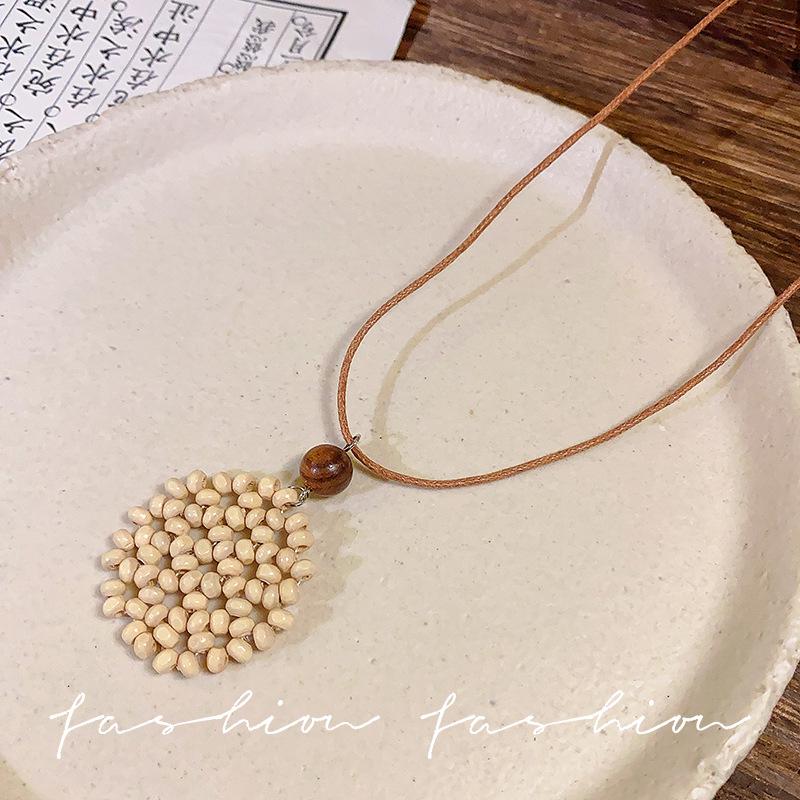 Colier Etnic Stil Ghioc de Stejar: Accesoriu de îmbrăcăminte unisex din bumbac și in țesut manual