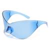Protective Glasses New Oversized Y2K Punk Rimless Sunglasses Women Men Brand Designer Shades Hip Hop Sport One Piece Sun Glasses