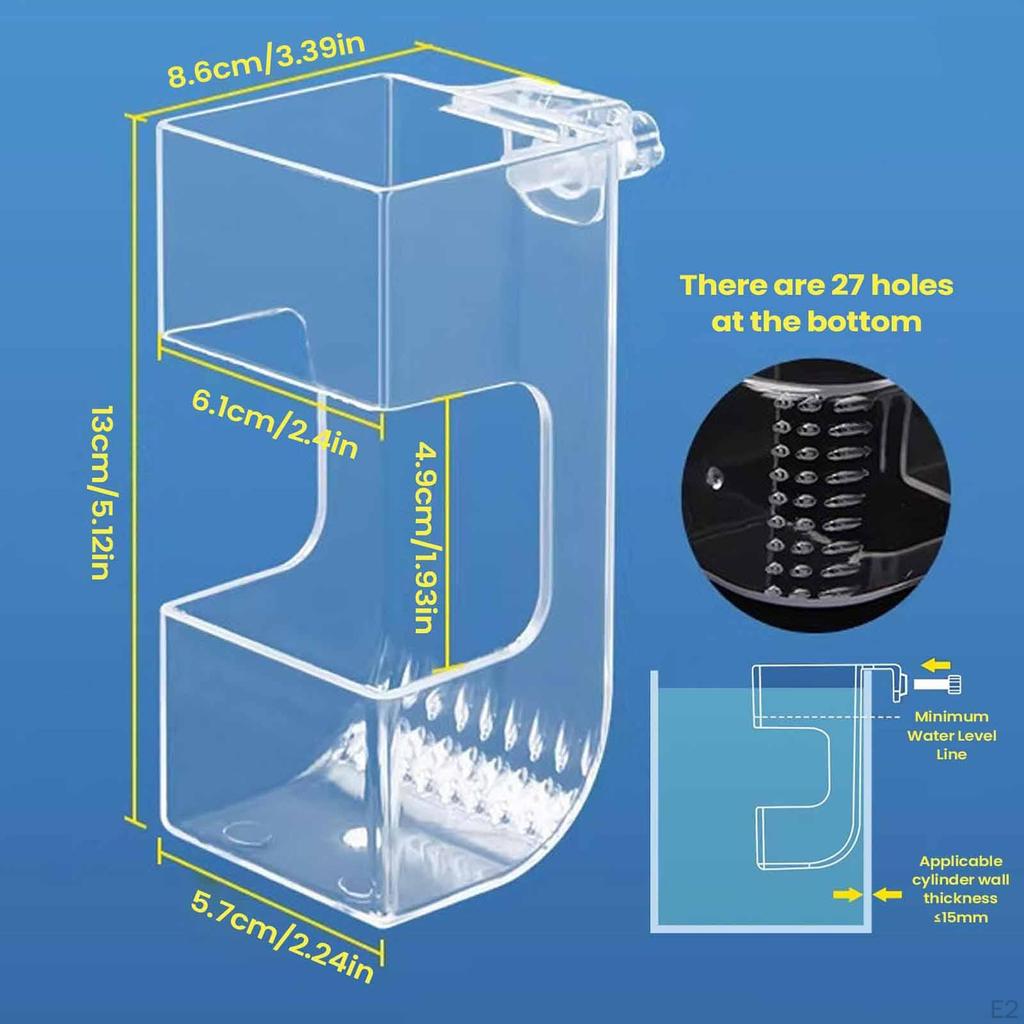 Fish Tank Feeding Tray Dispenser Premium Fishing Feeder Clear View Aquarium Accessories Easy