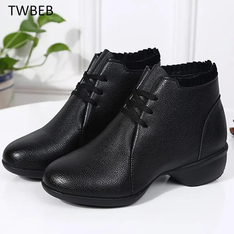 Latin Dance Sko Salsa Ballroom Sko Dame Myk Såle Pust PU Kvinner Practice Danse Sko Hæl 4 cm Dame Danse Joggesko