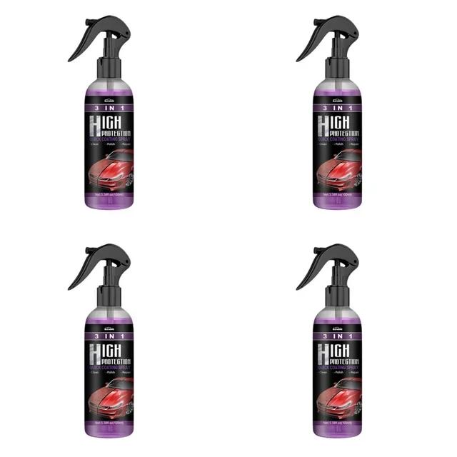 Car 3 In 1 Ceramic Coating Spray 100ml High Protection Waxing Polishing Tool Fast Coat Polish Sealer Spray Wax Polishing Coating