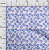oneOone Georgette Viscose Blue Fabric Fruits Craft Projects Decor Fabric Printed By The Yard 42 Inch