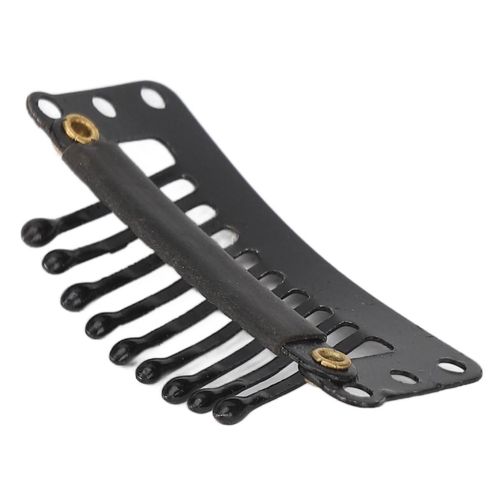 32mm U Shape Snap Clips DIY Wig Clips 9 Teeth Hair Extension Clips Black Multipurpose Hair Extensions for Women