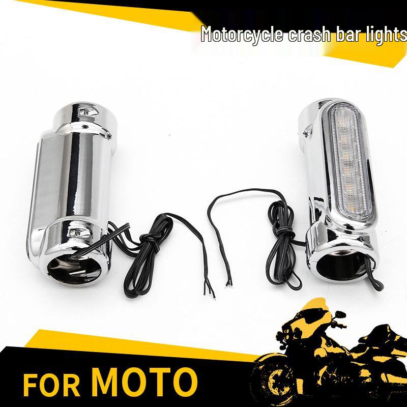 Harley Motorcycle LED Crash Bar Lights - Aluminum Tube Clamp and Pillar Light Accessories