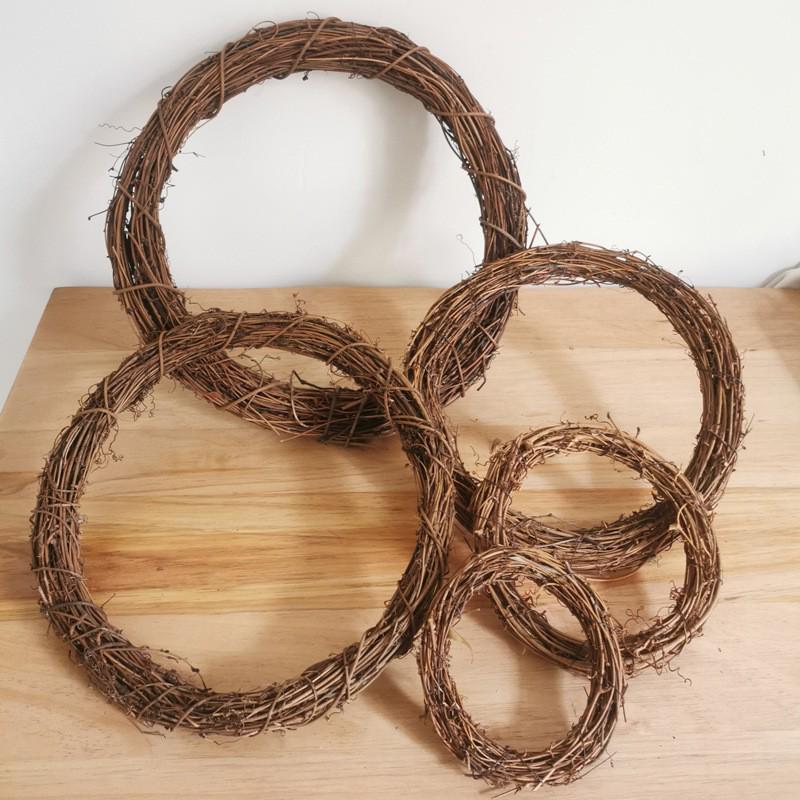 Natural Preserved Vine Circle Wreath for Christmas, Wedding & DIY Decor