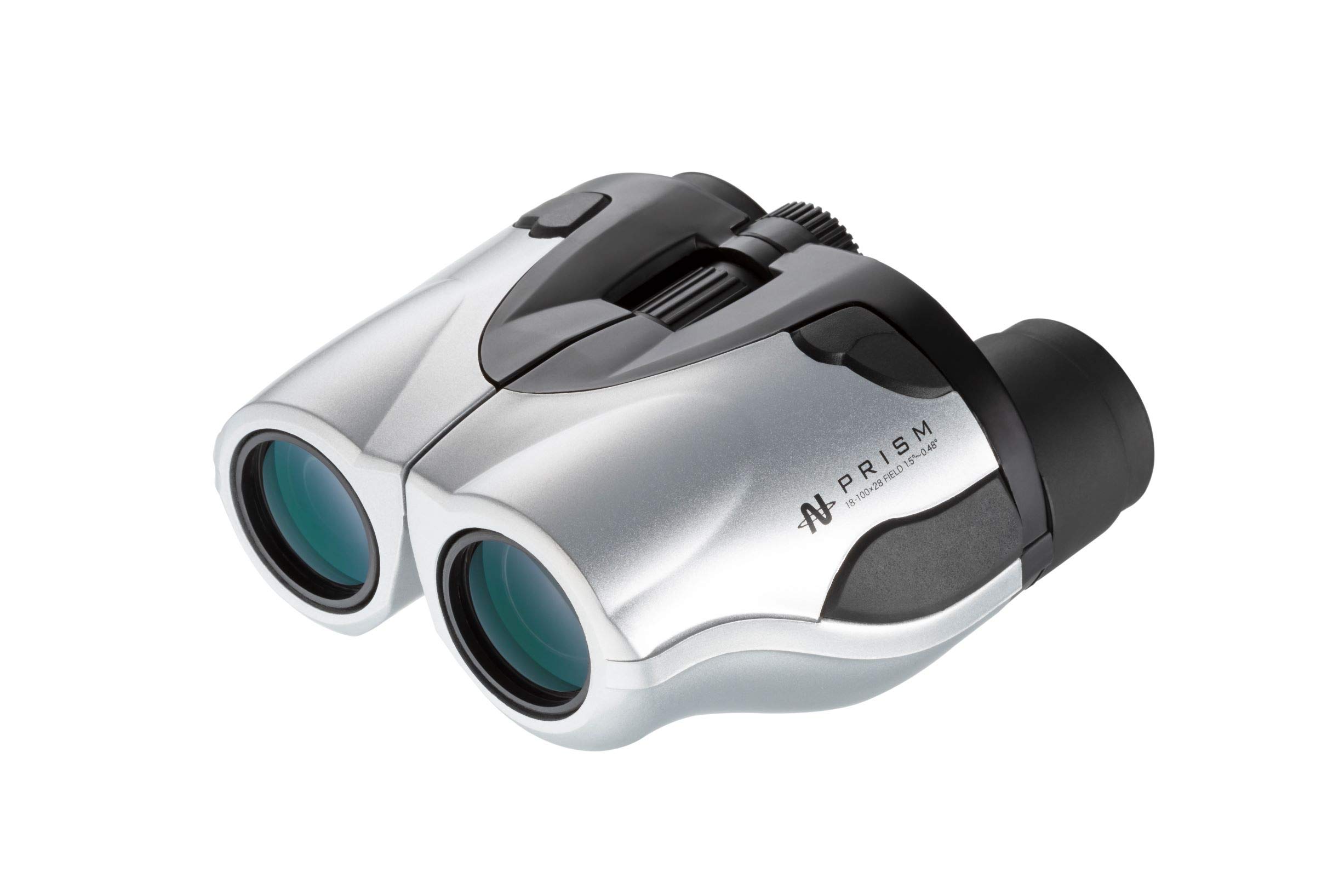 

Nasica Optics High-magnification Binoculars (PRISM 18-100x28 ZOOM) with up to 100x Magnification, Monocular (7x18), and Tripod (NH-80) - 3-Piece Set