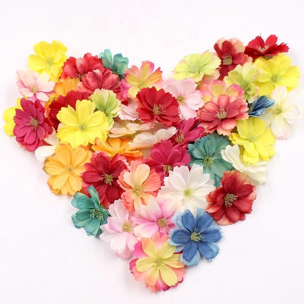 

50Pcs Artificial Silk Daisy Cute Garland Accessories DIY Fake Flower Wedding