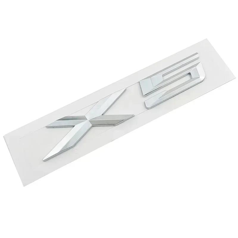 for BMW X1 X3 X5 X6 E83 F25 GT Accessories Styling 3D Chrome Logo Silver Tail Letter Plastic Emblem Badge Sticker Decoration