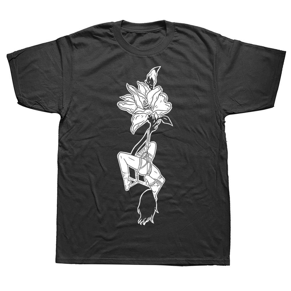 Funny BDSM Tied Up Girl T Shirts Streetwear Short Sleeve Birthday Gifts Mens Clothing Fashion Casual Loose Oversized T Shirt